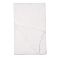 Шарф вязаный НАСВЯЗИ©, белый, 30% шерсть,70% акрил