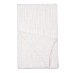 Шарф вязаный НАСВЯЗИ©, белый, 30% шерсть,70% акрил