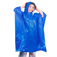 Дождевик "AntiRain", синий, универсальный размер (в сложенном виде 24х17,5 см.), ПВХ