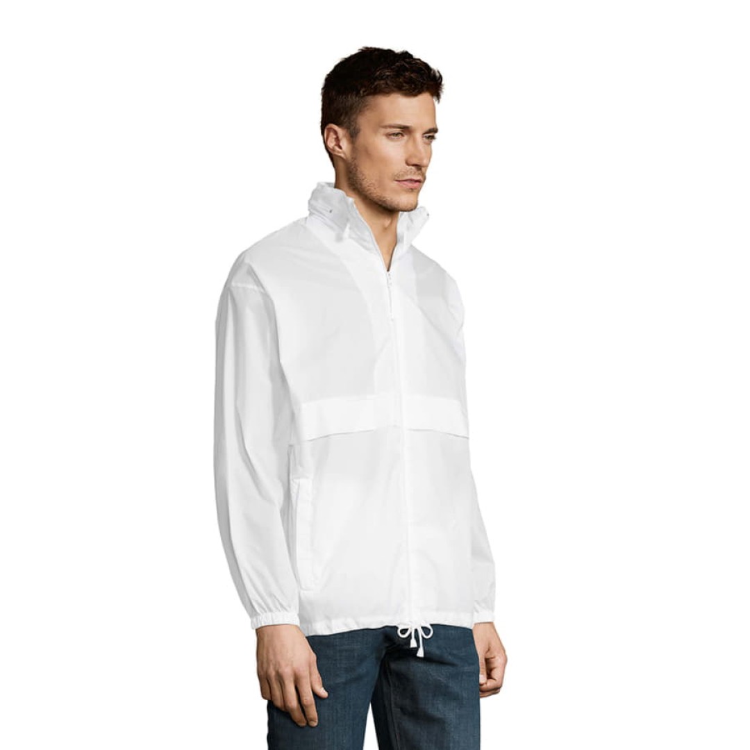 Ветровка мужская SURF, белый, S, 100% нейлон, 210Т