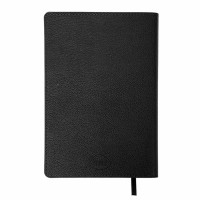 Ежедневник недатированный портфолио Mark, А5, черный, кремовый блок, золотой срез