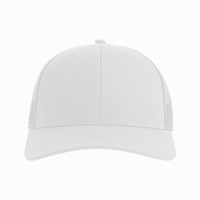 Бейсболка BRYCE, 6 клиньев, сетка,  100 % переработанный полиэстер, застежка, белый