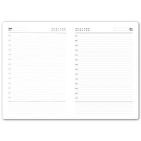 Ежедневник недатированный Bliss, А5,  белый, белый блок, без обреза