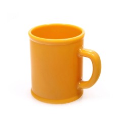 Кружка  "Радуга", желтая, D=7,9см, H=9,6см, 300мл, пластик, тампопечать