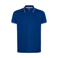 Рубашка-поло мужская SPECTRUM, к/р, синий/белый, 2XL, 100% хлопок, плотность195 г/м2