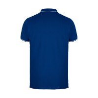 Рубашка-поло мужская SPECTRUM, к/р, синий/белый, M, 100% хлопок, плотность 195 г/м2