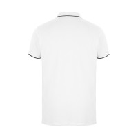 Рубашка-поло мужская SPECTRUM, к/р, белый/черный, L, 100% хлопок, плотность 195 г/м2