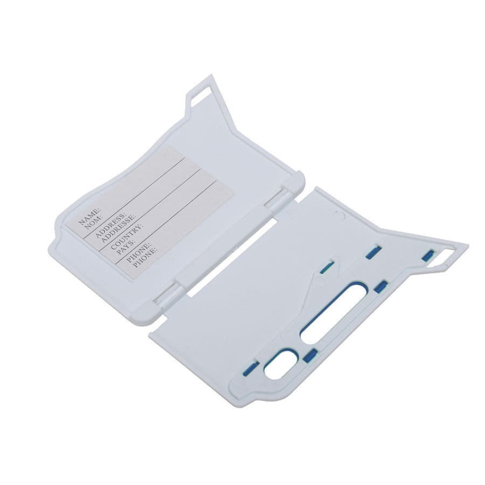 Бирка багажная "САМОЛЕТ", красный, 10*5,5 см, пластик, тампопечать