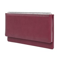 Планинг недатированный Bliss,  бордовый, белый блок, без обреза