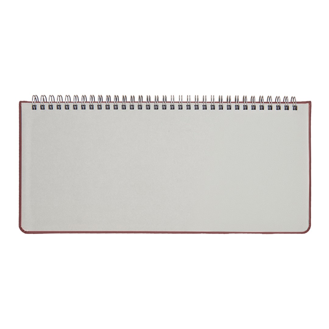 Планинг недатированный Bliss,  бордовый, белый блок, без обреза