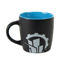 Кружка INTRO, черный с желтым, 350 мл, керамика