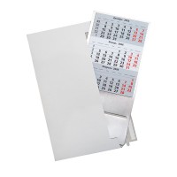 Календарь настольный на 2 года, серебристый, размер 23*10,5 см,сталь,