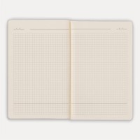 Тетрадь SLIMMY, 140 х 210 мм,  черный с белым, бежевый блок, в клетку