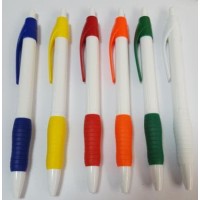 N4, ручка шариковая с грипом, белый/черный, пластик