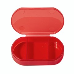 Витаминница TRIZONE, 3 отсека, 6 x 1.3 x 3.9 см, пластик, красная