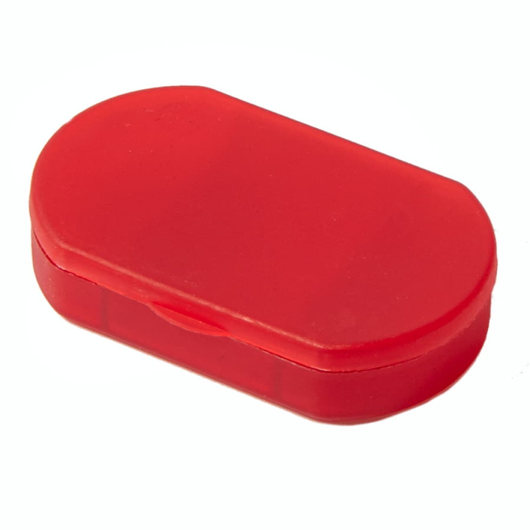 Витаминница TRIZONE, 3 отсека, 6 x 1.3 x 3.9 см, пластик, красная