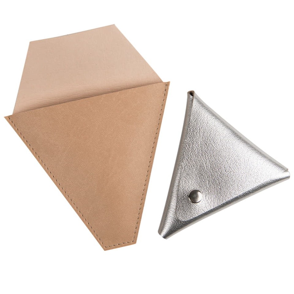 Чехол для наушников, "LOFT SILVER", серебро кожа натуральная 100%