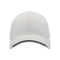 Бейсболка ESTORIL-S, 6 клиньев, застёжка на липучке, белый, 100% переработанный полиэстер, 170 г/м2