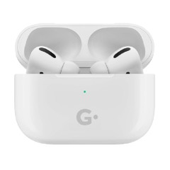 Наушники беспроводные GEOZON G-PRO, с зарядным боксом, с беспроводной зарядкой, белые