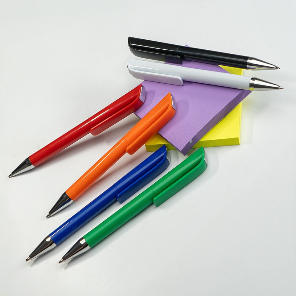 Ручка шариковая N23, красный, пластик, цвет чернил синий