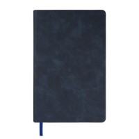 Ежедневник недатированный Muse, темно-синий, А5, с декоративной полосой синий ройал, блок в линейку