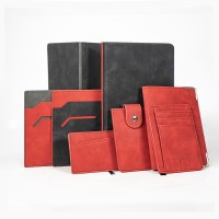 Ежедневник недатированный Muse, черный, формат А5, с декоративной красной полосой, блок в линейку