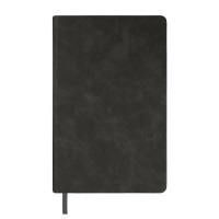 Ежедневник недатированный Muse, темно-серый, А5, с оранжевой декоративной полосой, блок в линейку