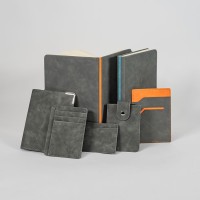 Ежедневник недатированный Muse, темно-серый, А5, с бирюзовой декоративной полосой, блок в линейку