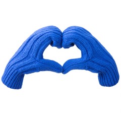 Набор подарочный НАСВЯЗИ©: шапка, шарф,  варежки, носки, синий