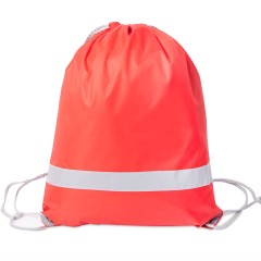Рюкзак мешок со светоотражающей полосой RAY, красный, 35*41 см, полиэстер 210D
