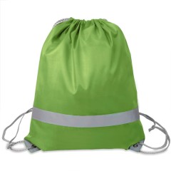 Рюкзак мешок со светоотражающей полосой RAY, зелёный, 35*41 см, полиэстер 210D