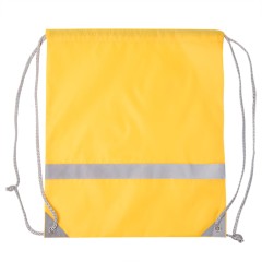 Рюкзак мешок со светоотражающей полосой RAY, жёлтый, 35*41 см, полиэстер 210D