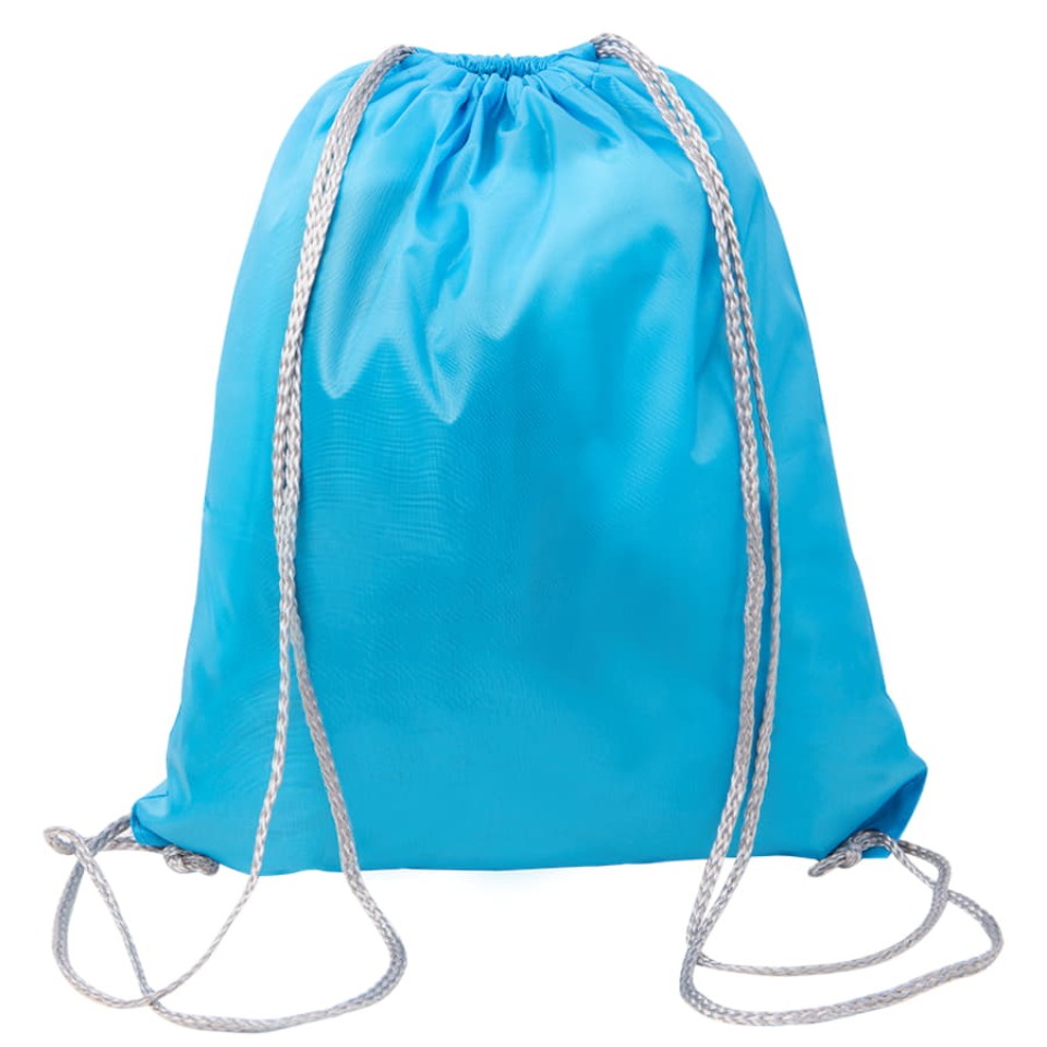 Рюкзак мешок со светоотражающей полосой RAY, голубой, 35*41 см, полиэстер 210D