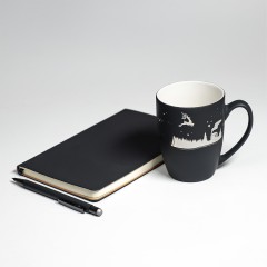 Набор подарочный ARISTOCRATIC: ежедневник, ручка, кружка, черный/серебро