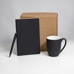 Набор подарочный ARISTOCRATIC: ежедневник, ручка, кружка, черный/серебро