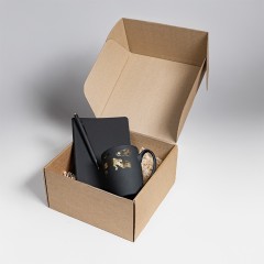 Набор подарочный ARISTOCRATIC: ежедневник, ручка, кружка, черный/золото