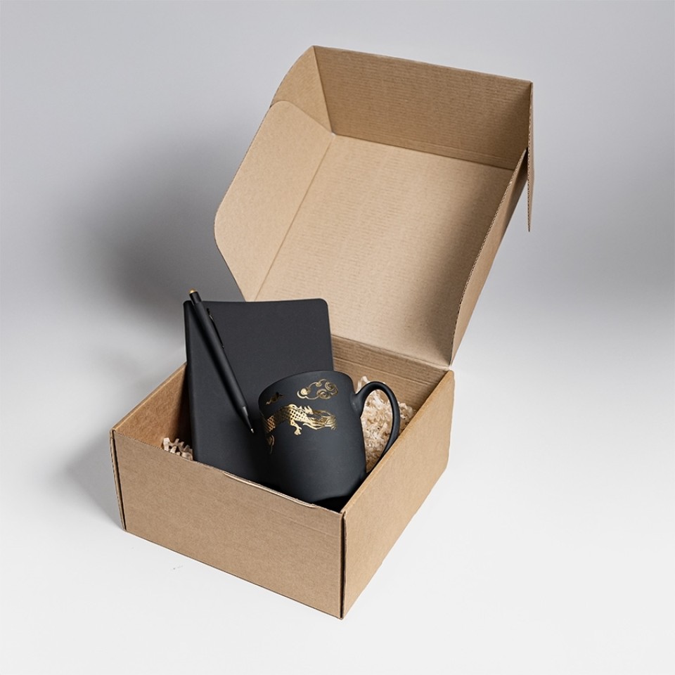 Набор подарочный ARISTOCRATIC: ежедневник, ручка, кружка, черный/золото