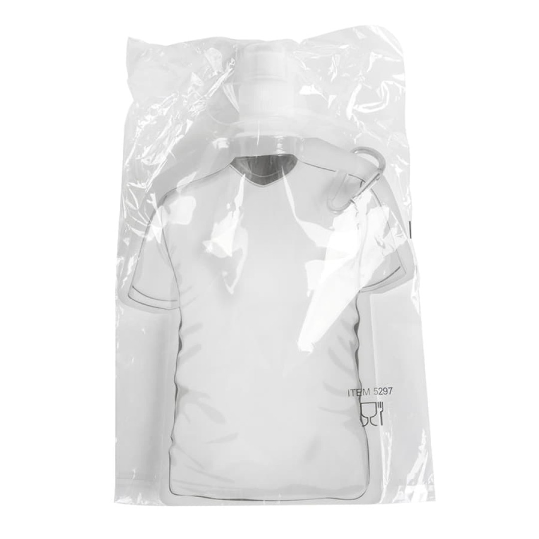 Емкость для воды мягкая  "Футболка", пластиковая, с карабином, емкость 500 мл.