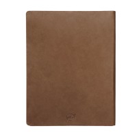 Бизнес-блокнот "Biggy", B5 формат, коричневый, серый форзац, мягкая обложка, в клетку