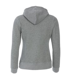 Толстовка женская Classic Hoody Full Zip, серый меланж_XS, 85% хлопок, 15% вискоза, 300 грм2
