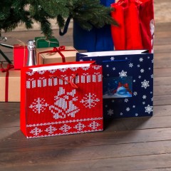 Пакет малый   BLUE WONDER 32*27*11 см, синий