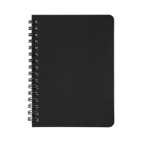 Блокнот на двойной пружине HELIX MINI, 105 х 150  мм, черный, блок в клетку