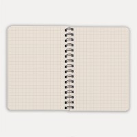 Блокнот на двойной пружине HELIX MINI, 105 х 150  мм, черный, блок в клетку