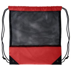 Рюкзак мешок с укреплёнными уголками Mesh, красный, 35*41 см, полиэстер 210D