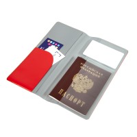 Обложка для тревел-документов "Flight" 10,3 x 21,8 см, ПВХ, красный