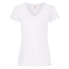 Футболка "Lady-Fit V-Neck T", белый_XL, 95% х/б, 5% эластан, 200 г/м2