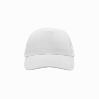 Бейсболка "LIBERTY FIVE", 5 клиньев,  застежка на липучке, белый, 100% хлопок, плотность 250 г/м2