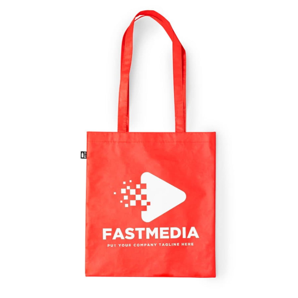 Сумка для покупок "Frilend", красная, 41x37 см, 100% полиэстер RPET