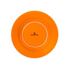 Чайная пара ICE CREAM, оранжевый с белым кантом, 200 мл, фарфор