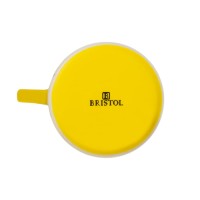 Чайная пара ICE CREAM, желтый с белым кантом, 200 мл, фарфор